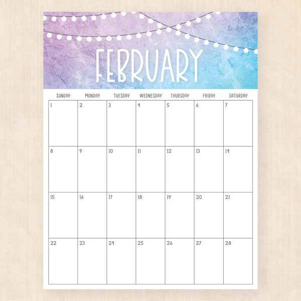 february 2026 calendar twilight twist