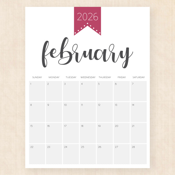 february 2026 calendar polished pride