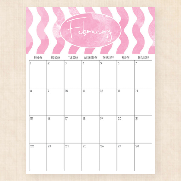 february 2026 calendar pattern parade