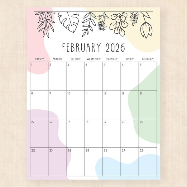 february 2026 calendar radiant rhapsody