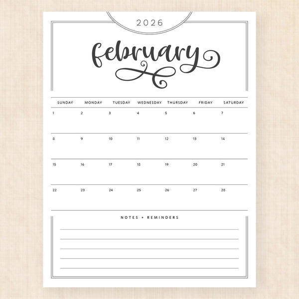 february 2026 calendar flawless flourish