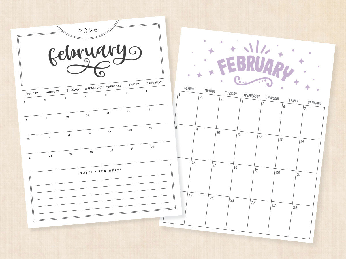 february 2026 calendar pdf