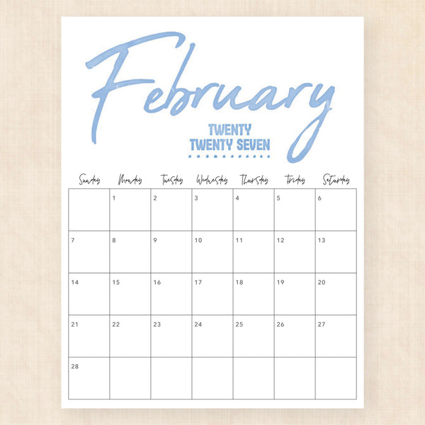 february 2027 calendar jazzy jewels