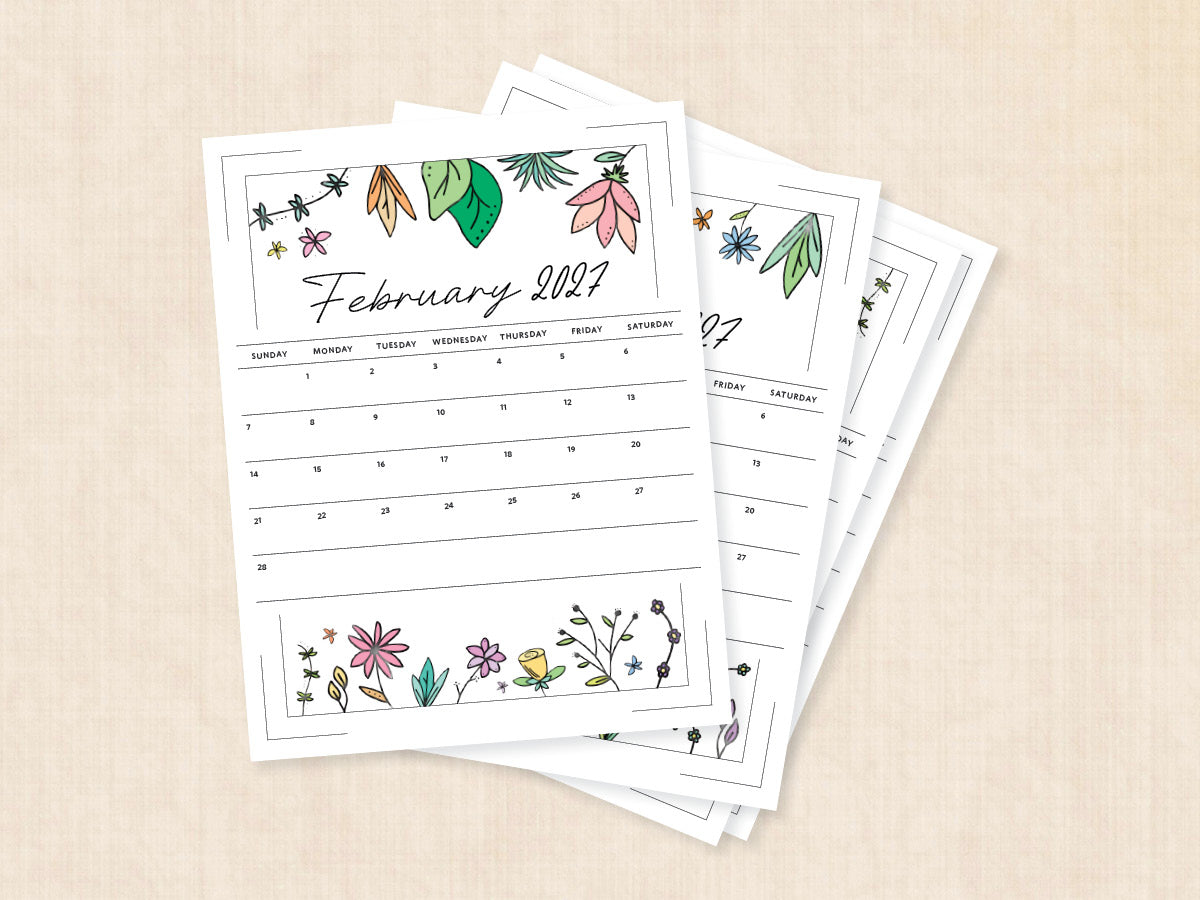 february 2027 calendar printable