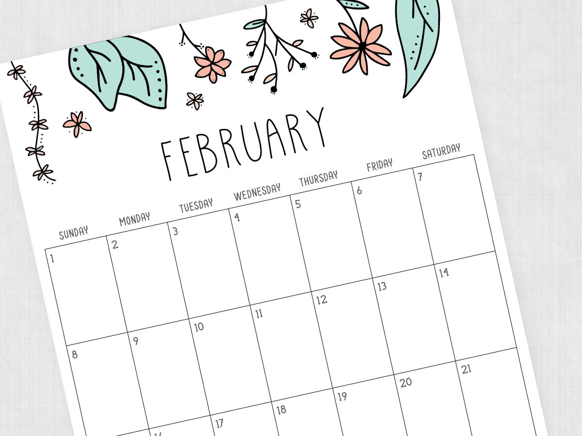 february calendar template