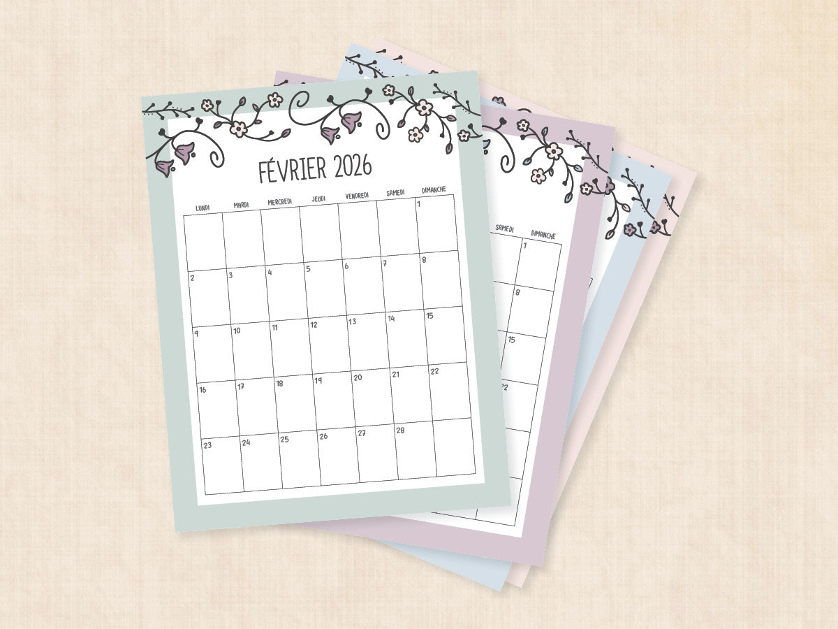 février 2026 calendrier