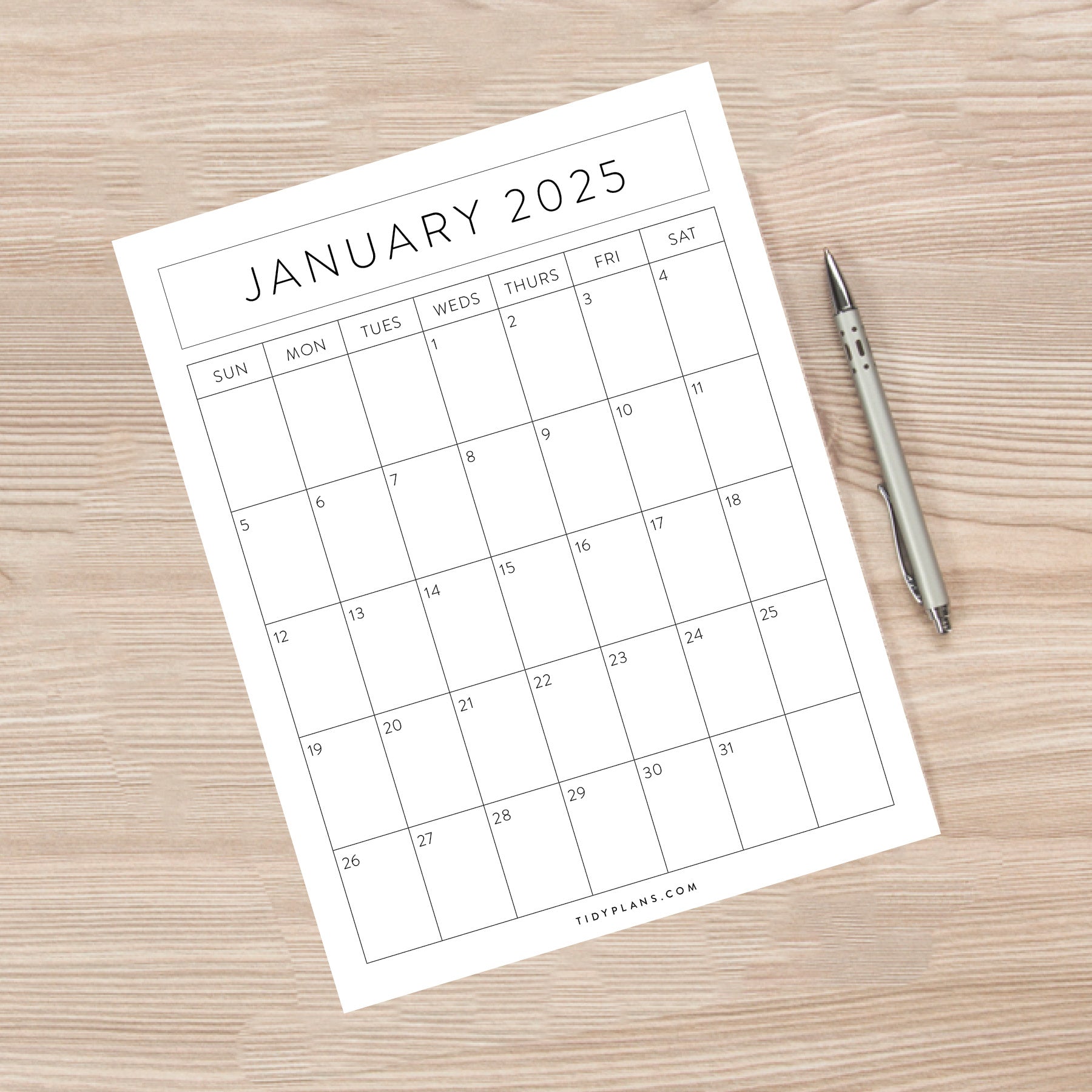 Printable 2025 Calendar