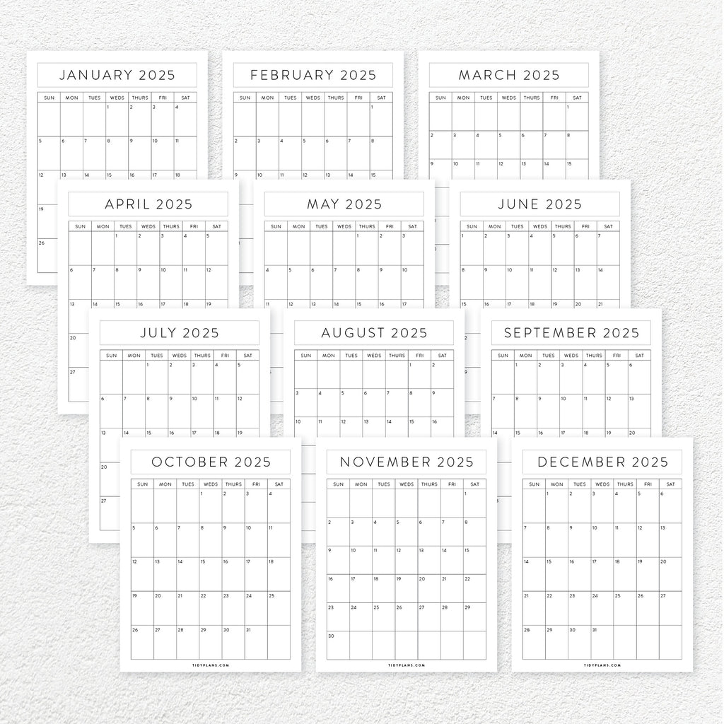 Free Printables · Tidy Plans Free Printables · Tidy Plans