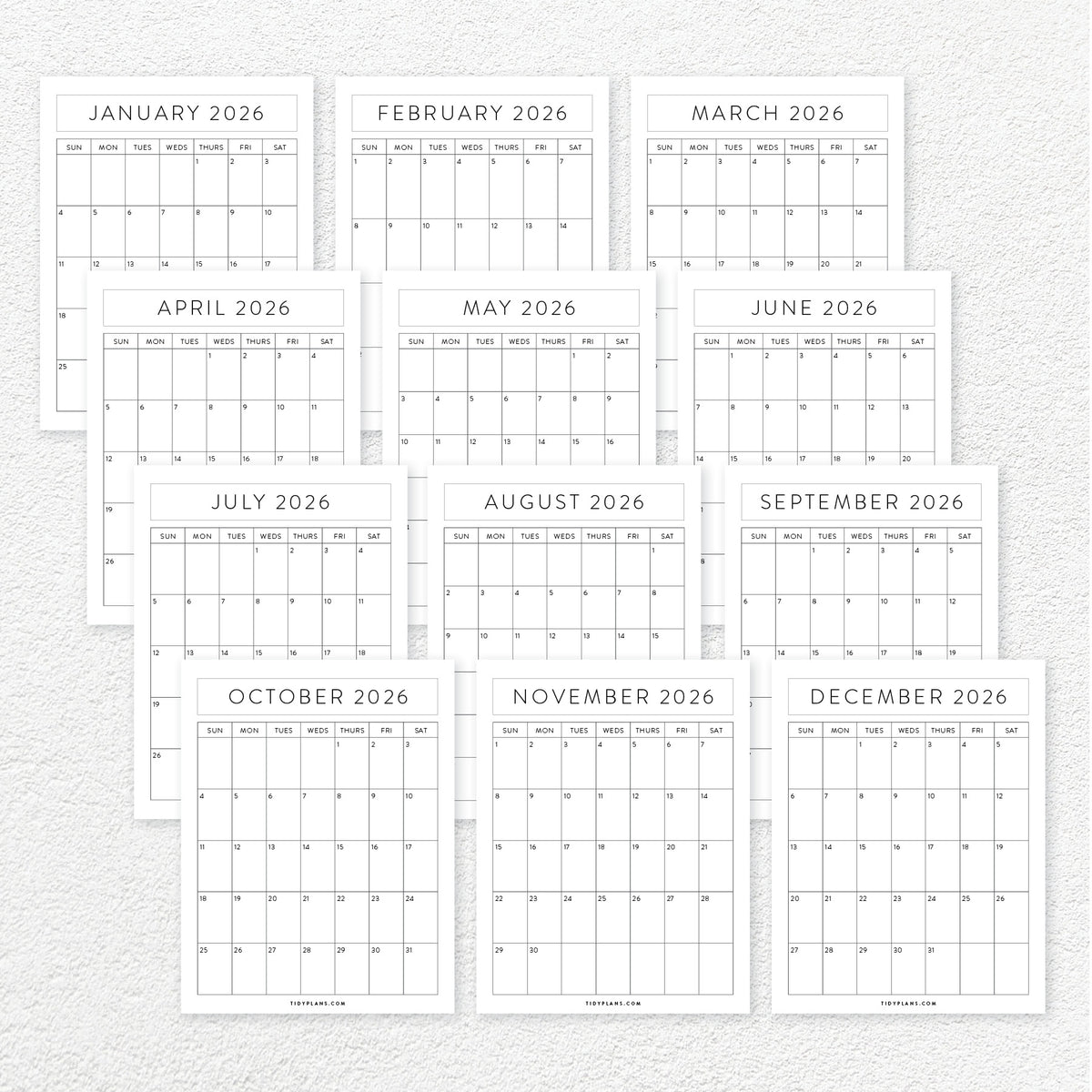 2026 Calendar