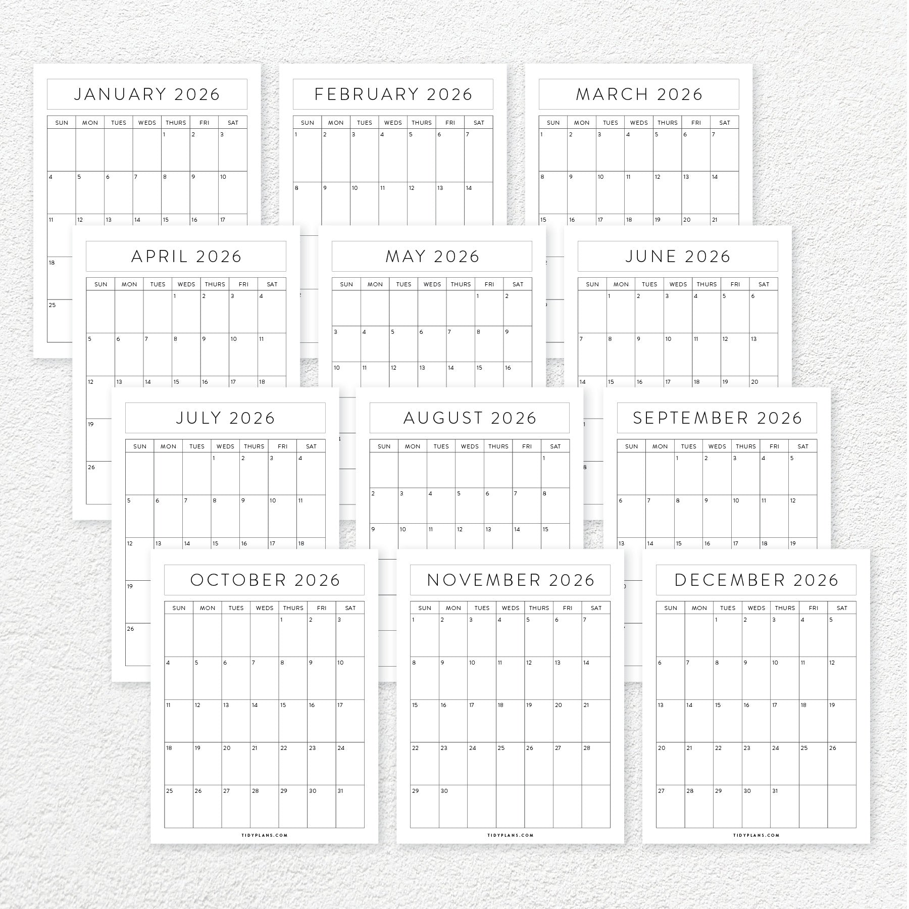 Free Printables · Tidy Plans Free Printables · Tidy Plans