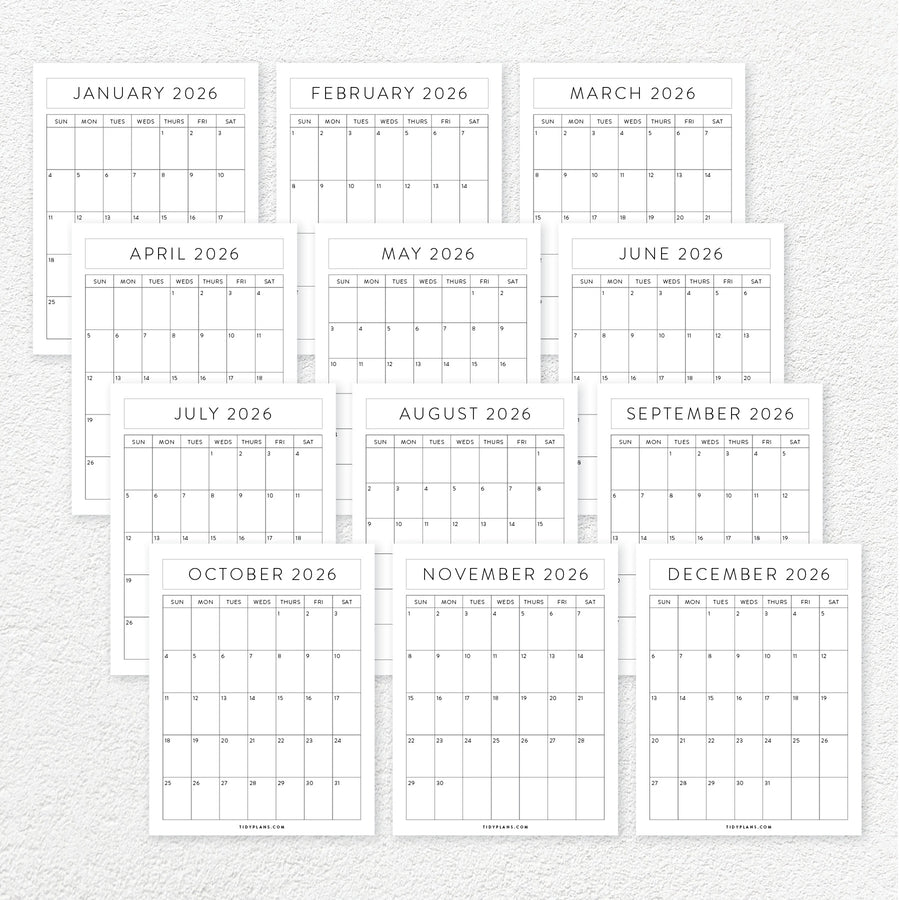 Free Printable Calendar 2026 Planner Free Printable Calendar 2026 Planner