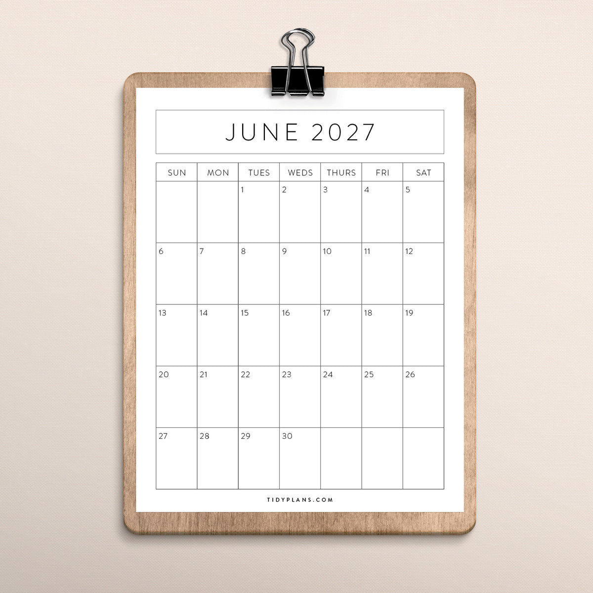free 2027 calendar printable