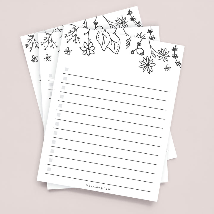 Freebie: Printable Stationery · Tidy Plans