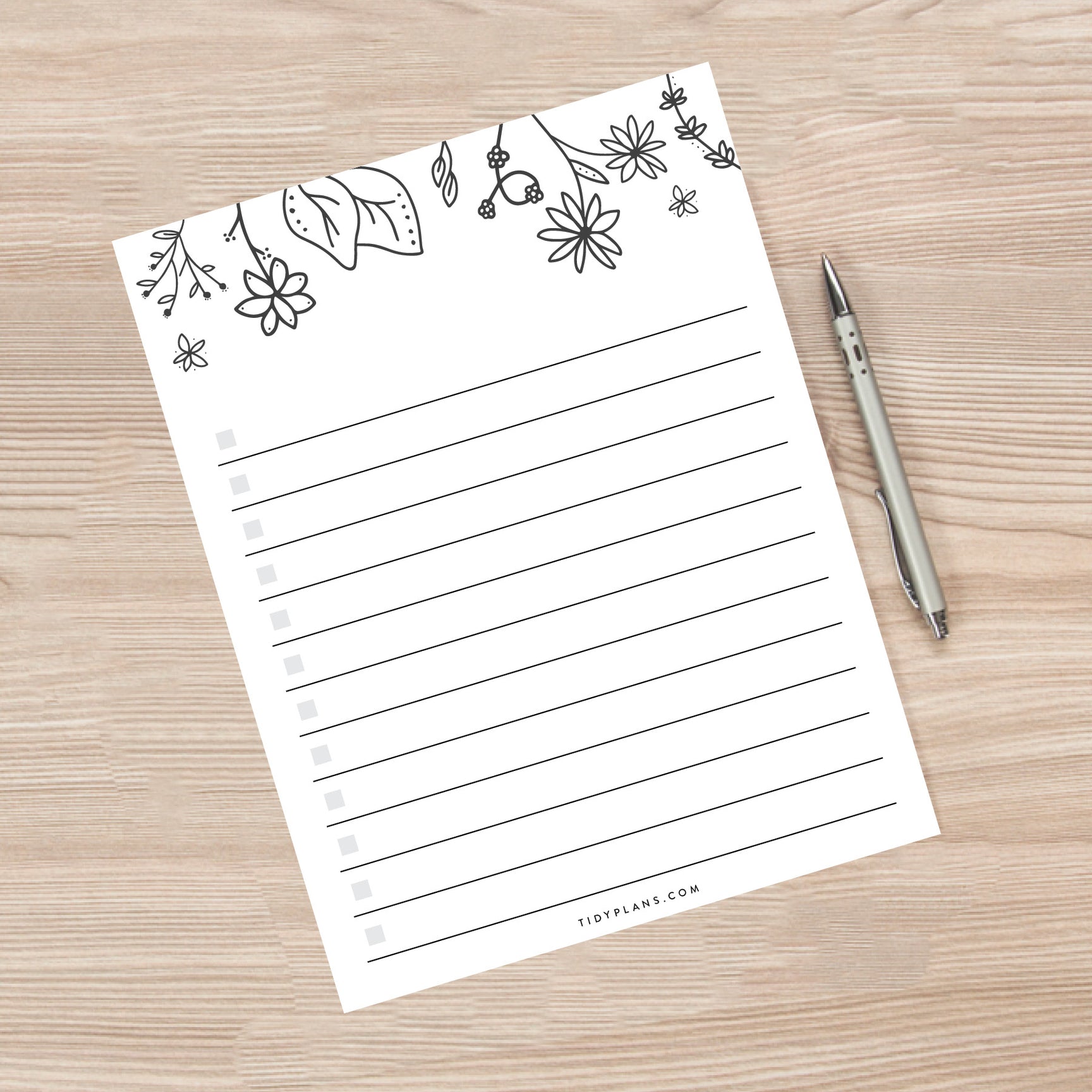 Freebie: Printable Stationery · Tidy Plans