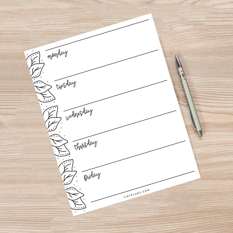 Printable Weekly Planner