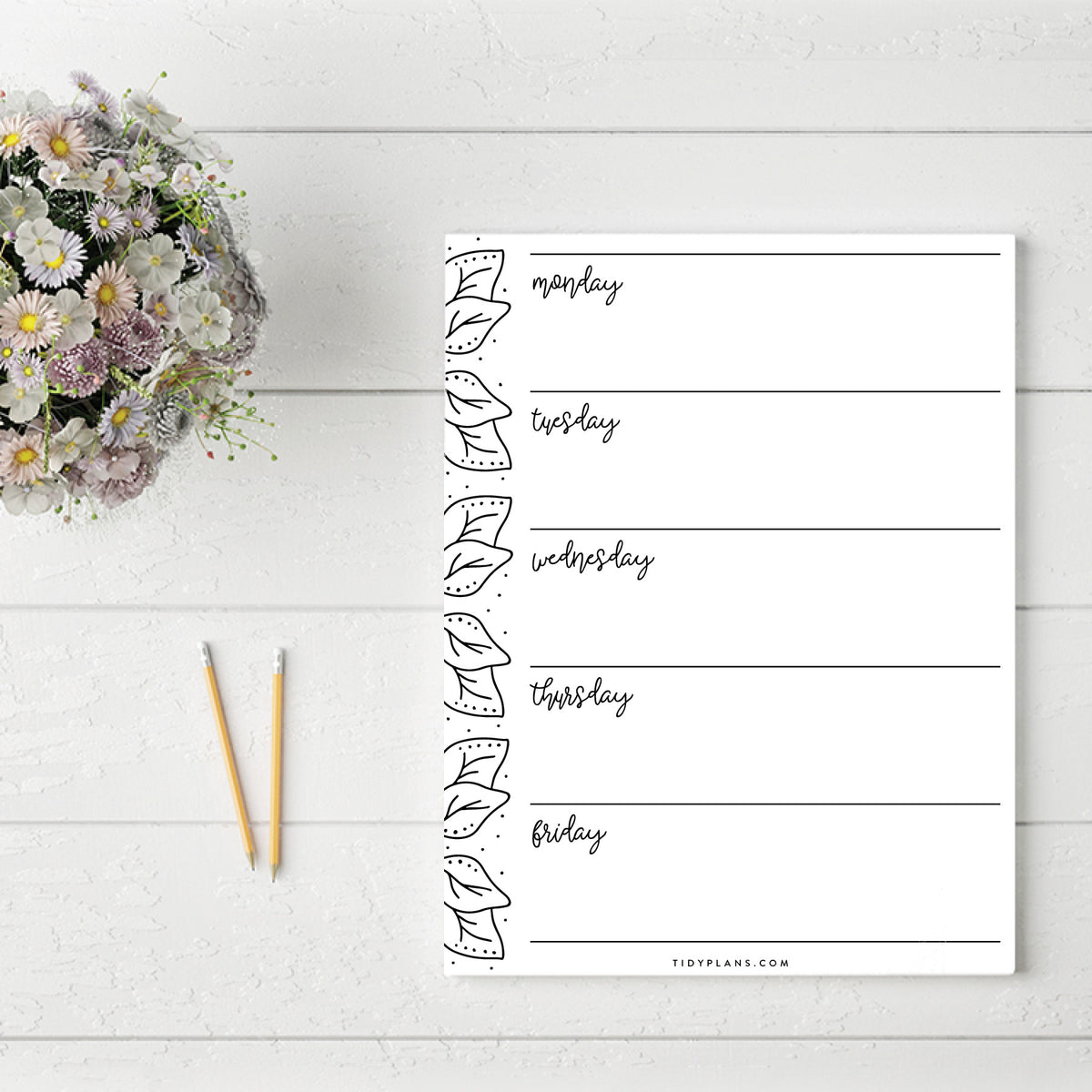 Freebie: Printable Weekly Planner · Tidy Plans