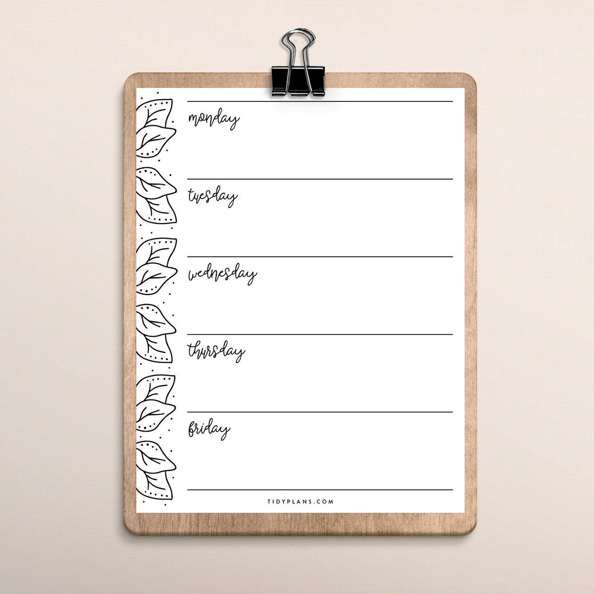 Weekly Plan Column Weekly Planner Printable · Free PDF Template