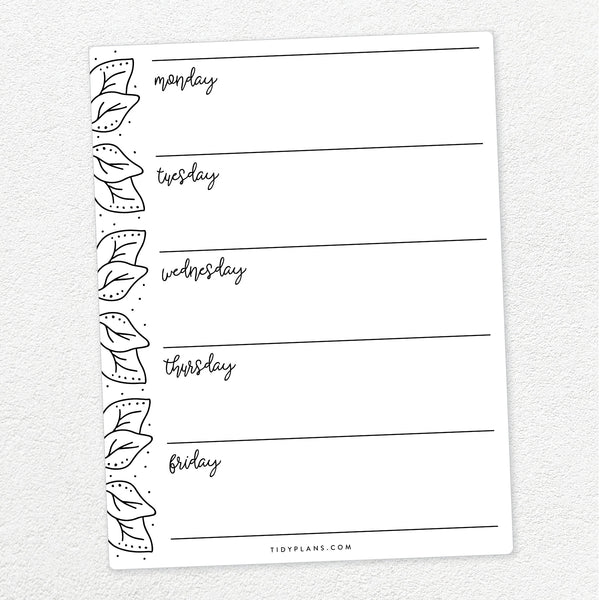 Printable Weekly Planner