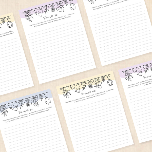 full moon journal prompts