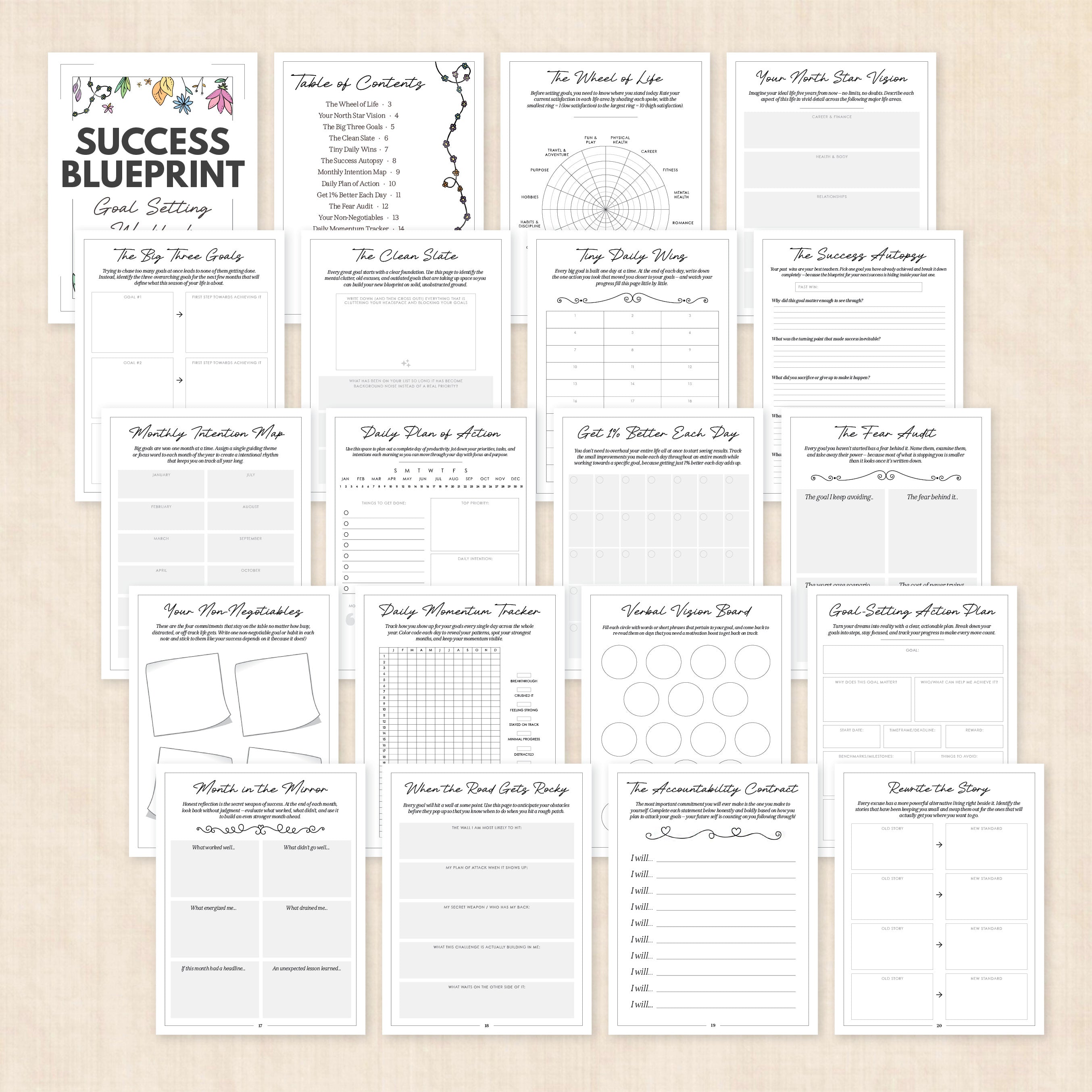 Success Blueprint: Goal Setting PDF Workbook
