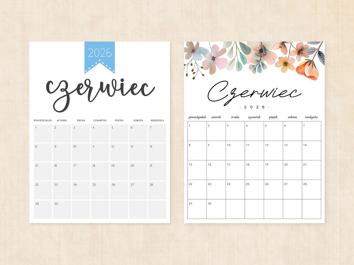 gotowy kalendarz czerwiec do druku 2026