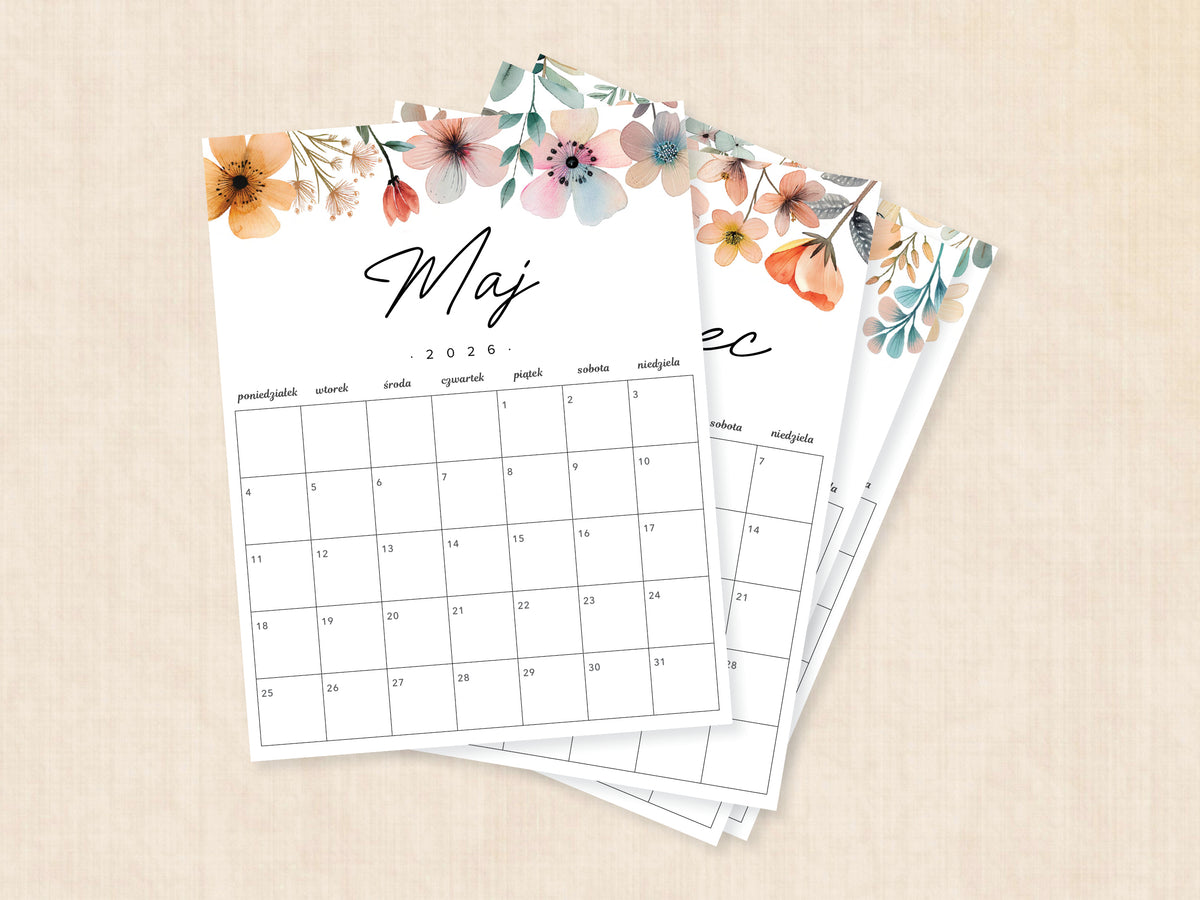 gotowy kalendarz maj do druku 2026