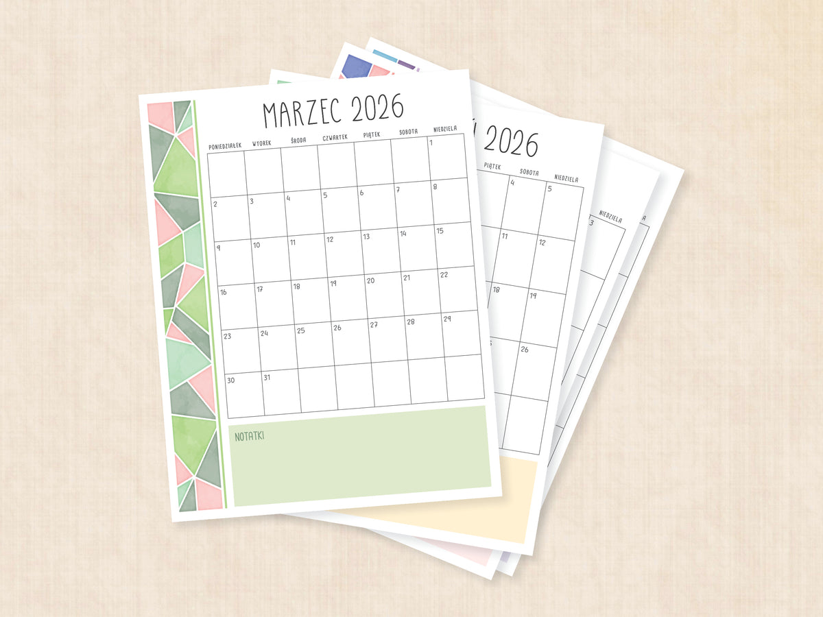 gotowy kalendarz marzec do druku 2026
