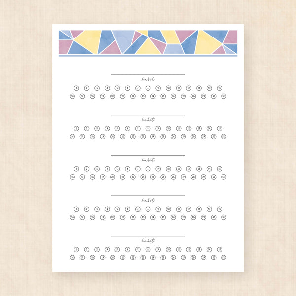 habit tracker printable