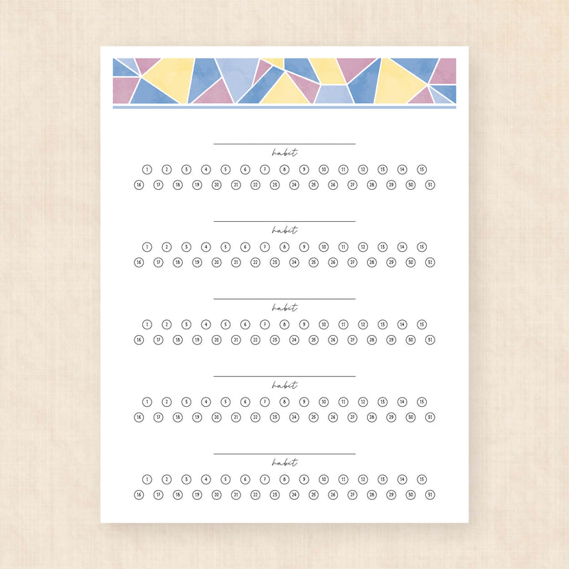habit tracker printable