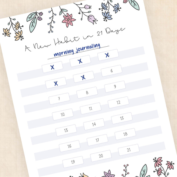 habit tracker printable