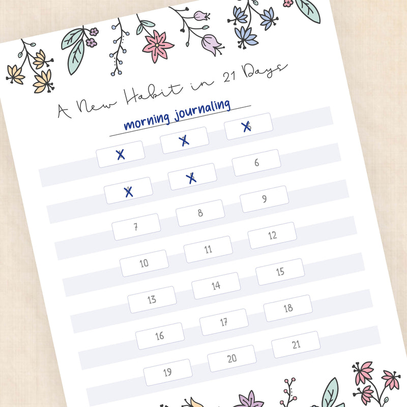 habit tracker printable