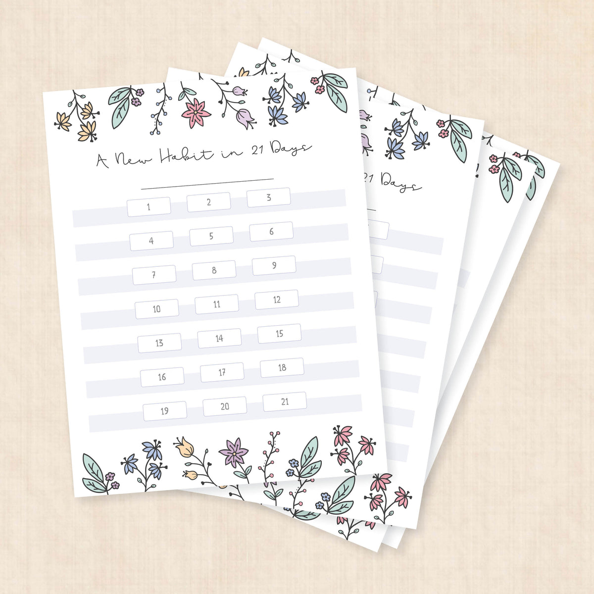 habit tracker printable
