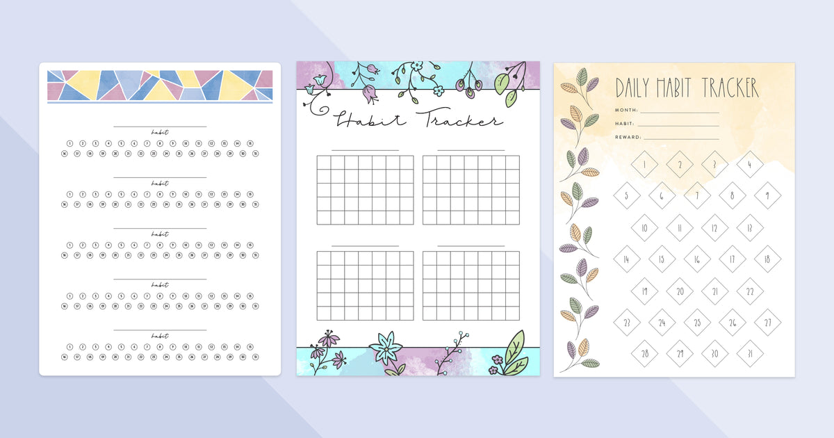 habit tracker printables