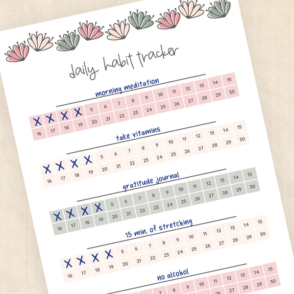 habit tracker template