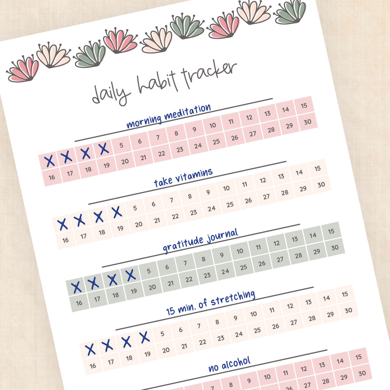 habit tracker template