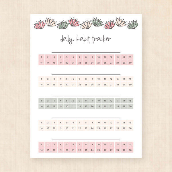 habit tracker template