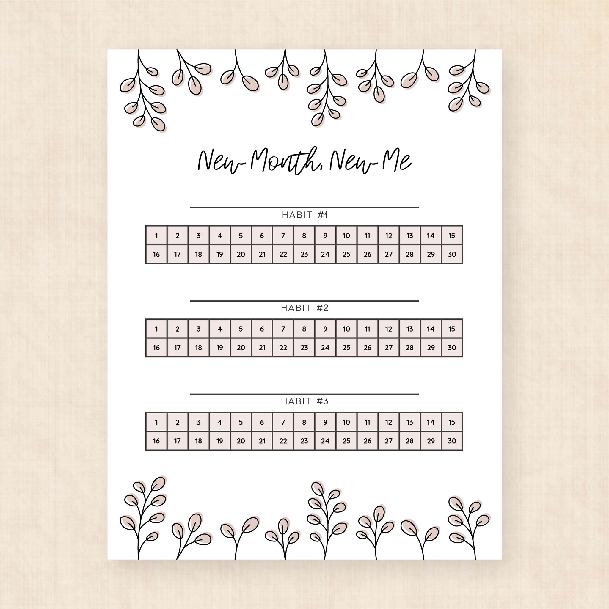 habit tracker template