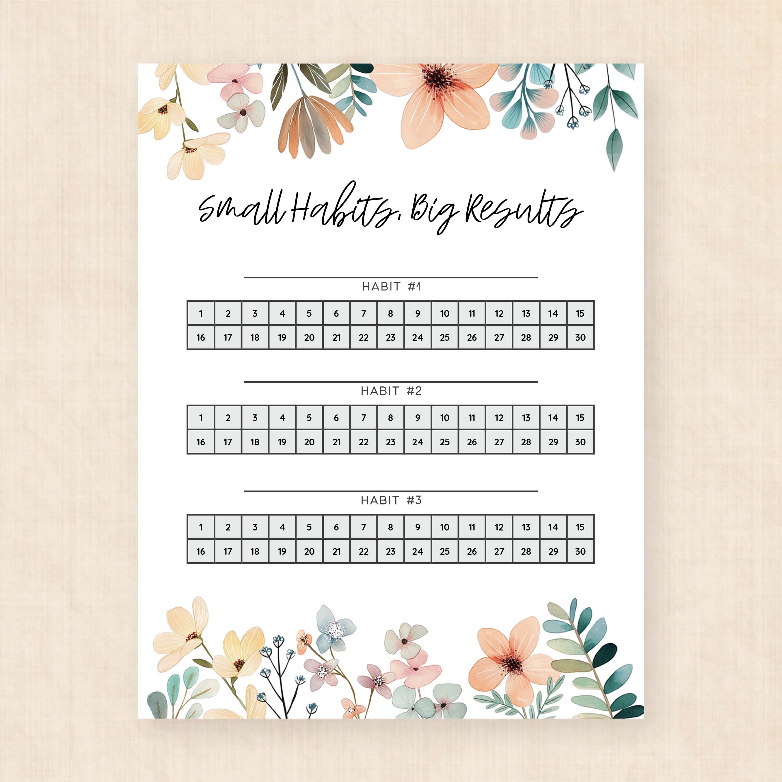 habit tracker template