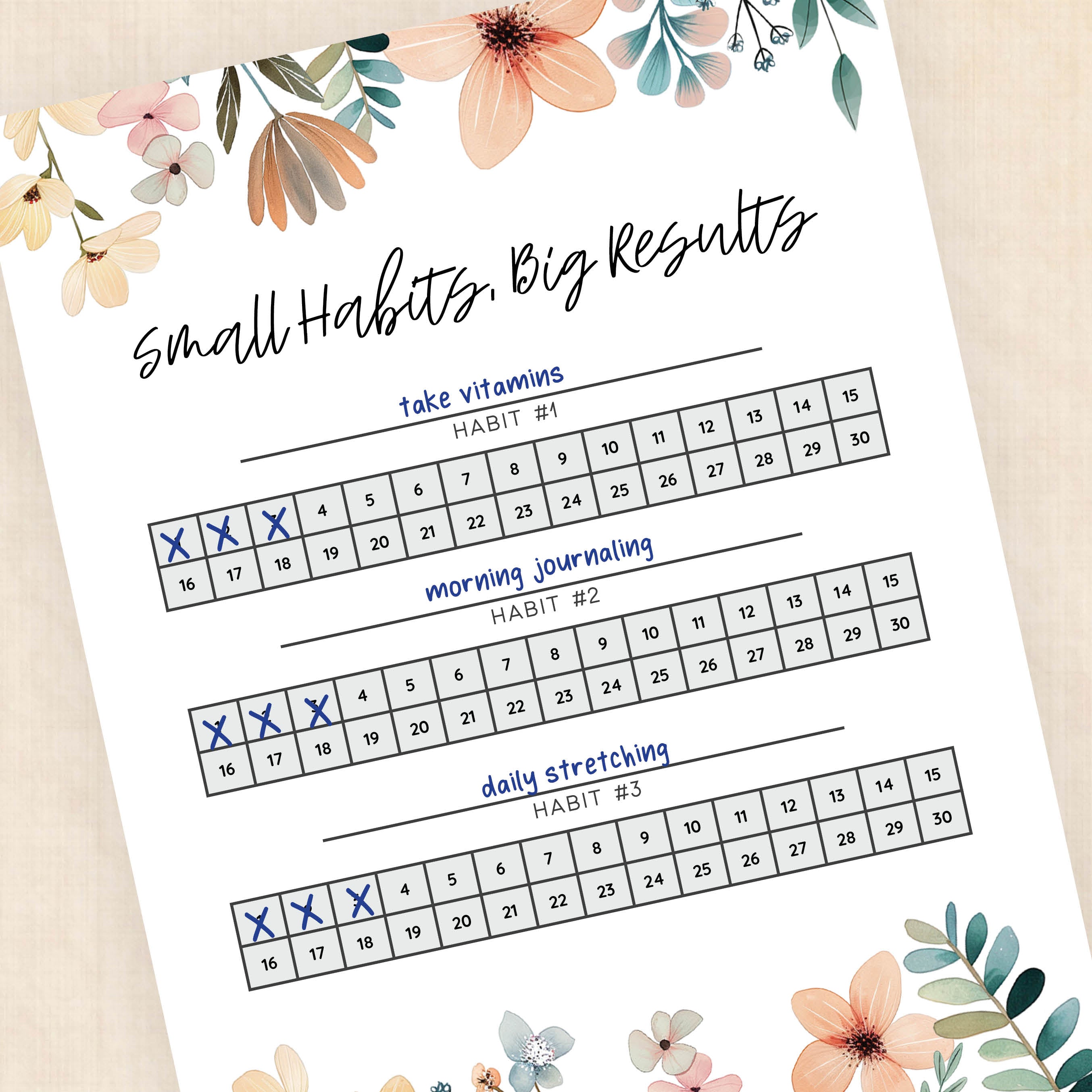 habit tracker template