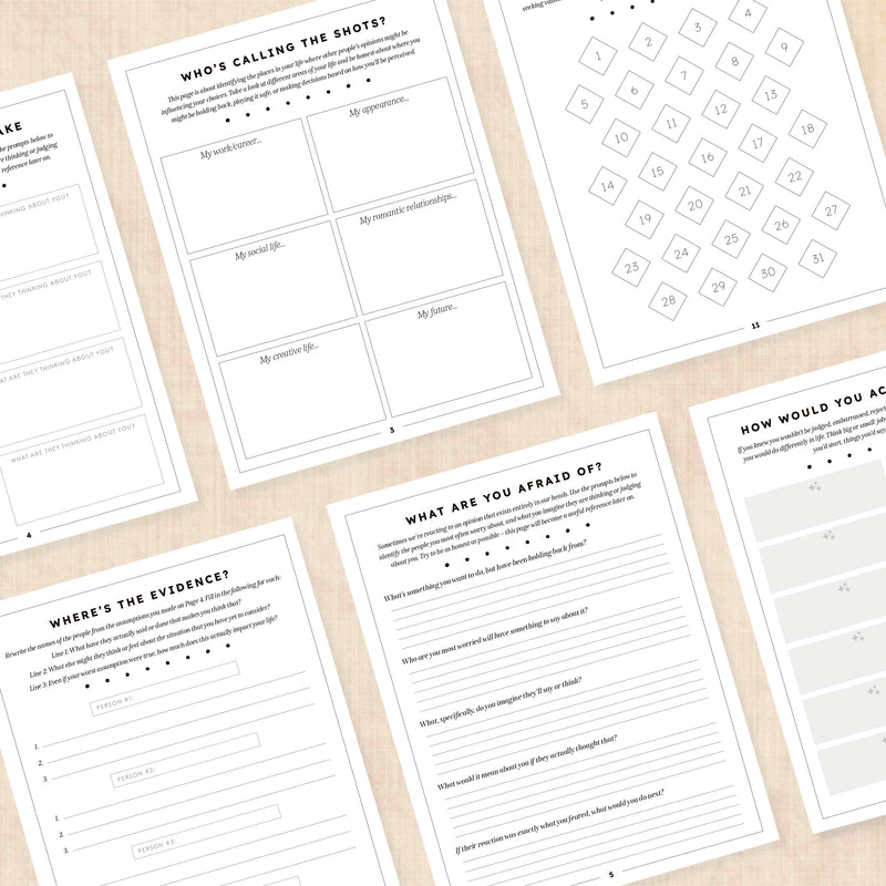 how to stop caring what people think PDF workbook