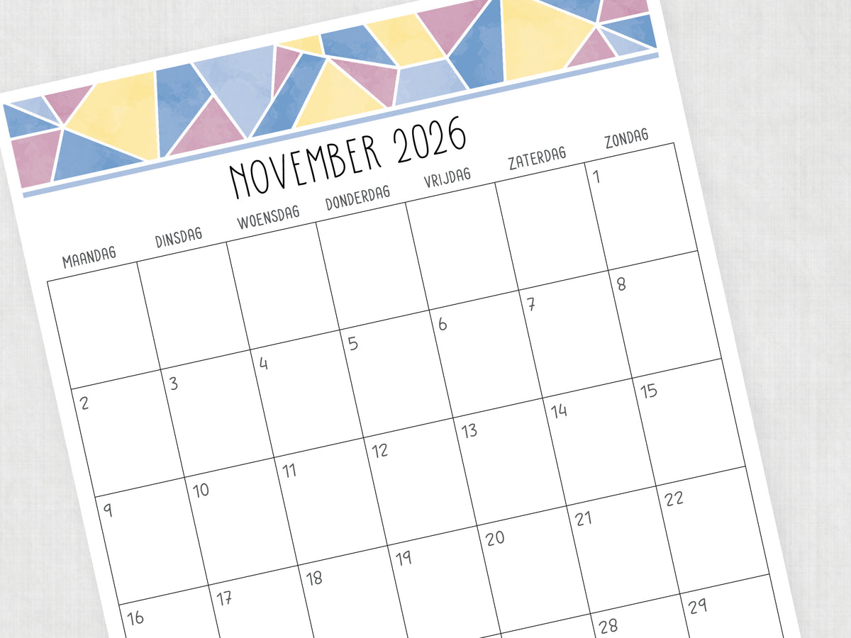 jaarkalender november 2026