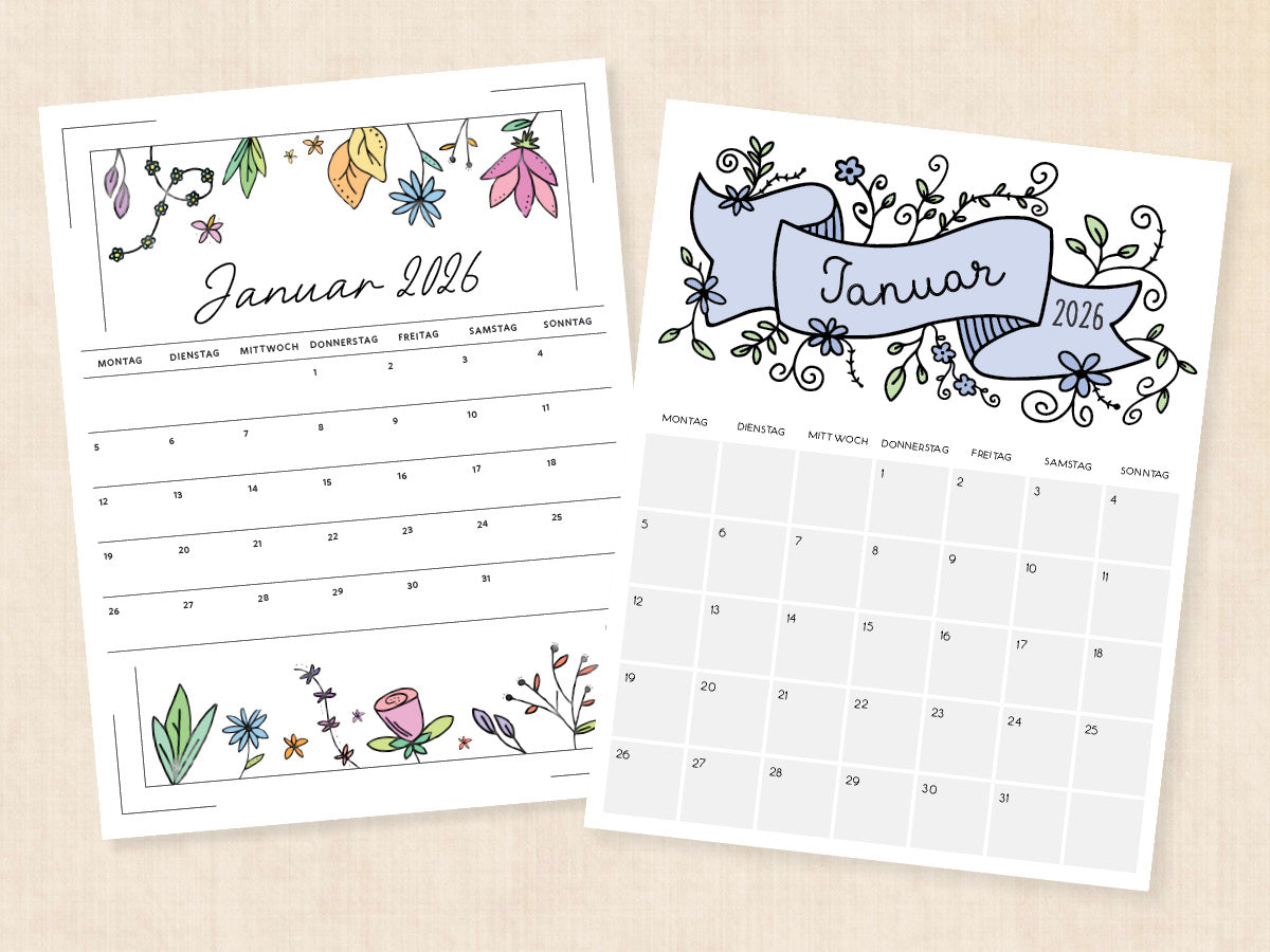 januar 2026 kalender pdf