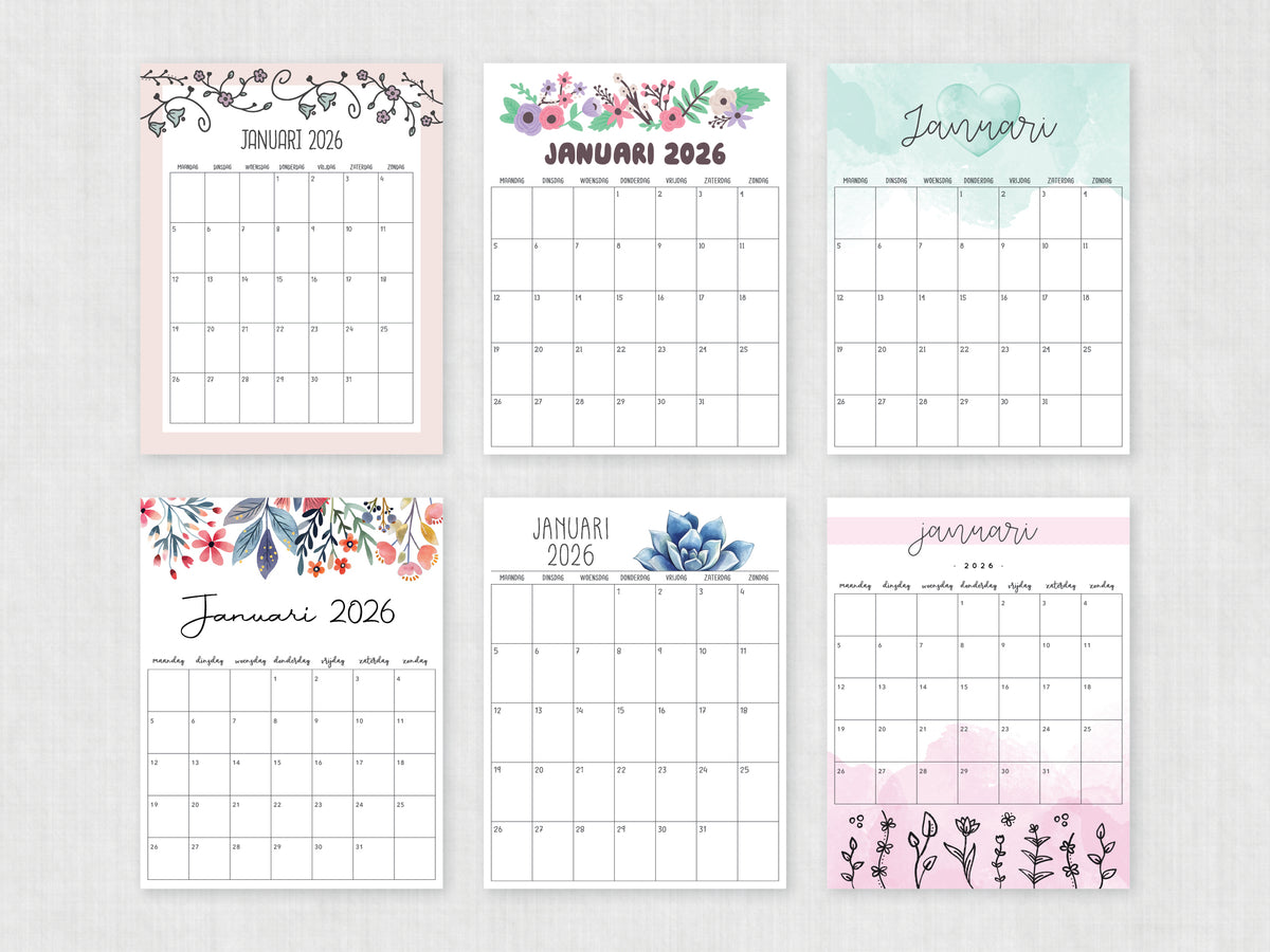 januari 2026 planner