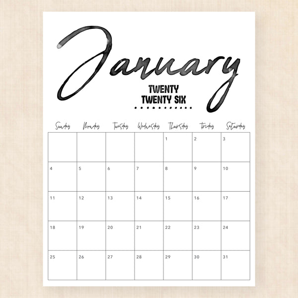 january 2026 calendar zebra zest