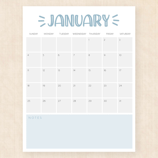 january 2026 calendar sassy splash