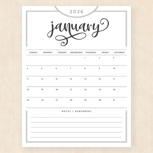 january 2026 calendar flawless flourish
