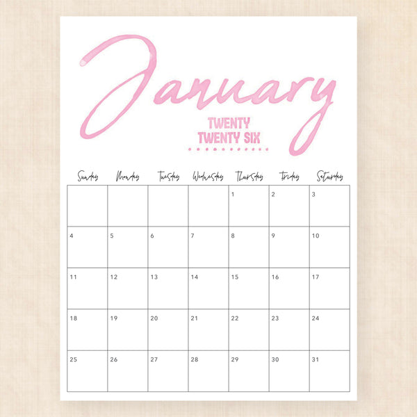 january 2026 calendar jazzy jewels
