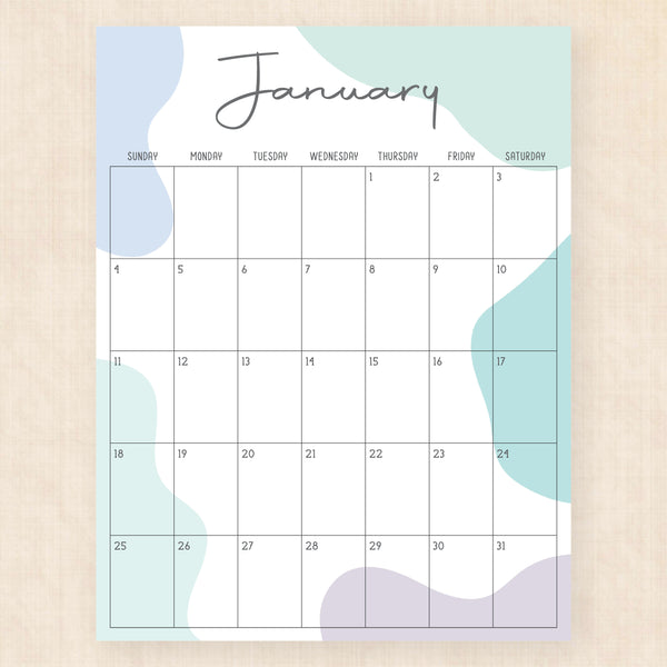 january 2026 calendar rainforest rhapsody