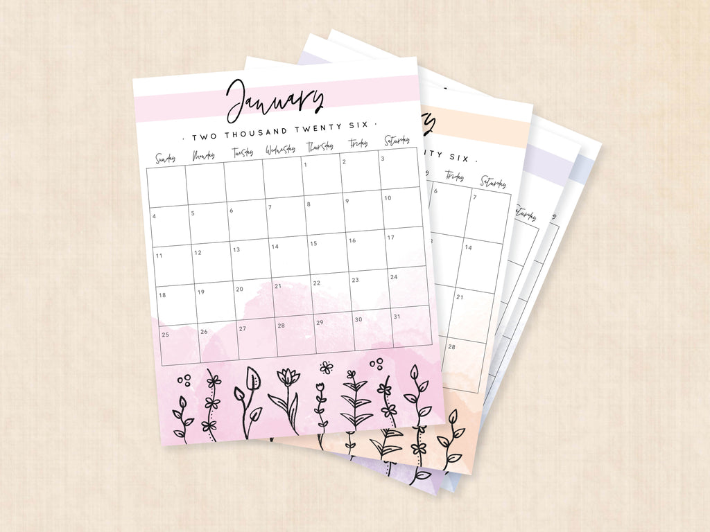 january 2026 calendar