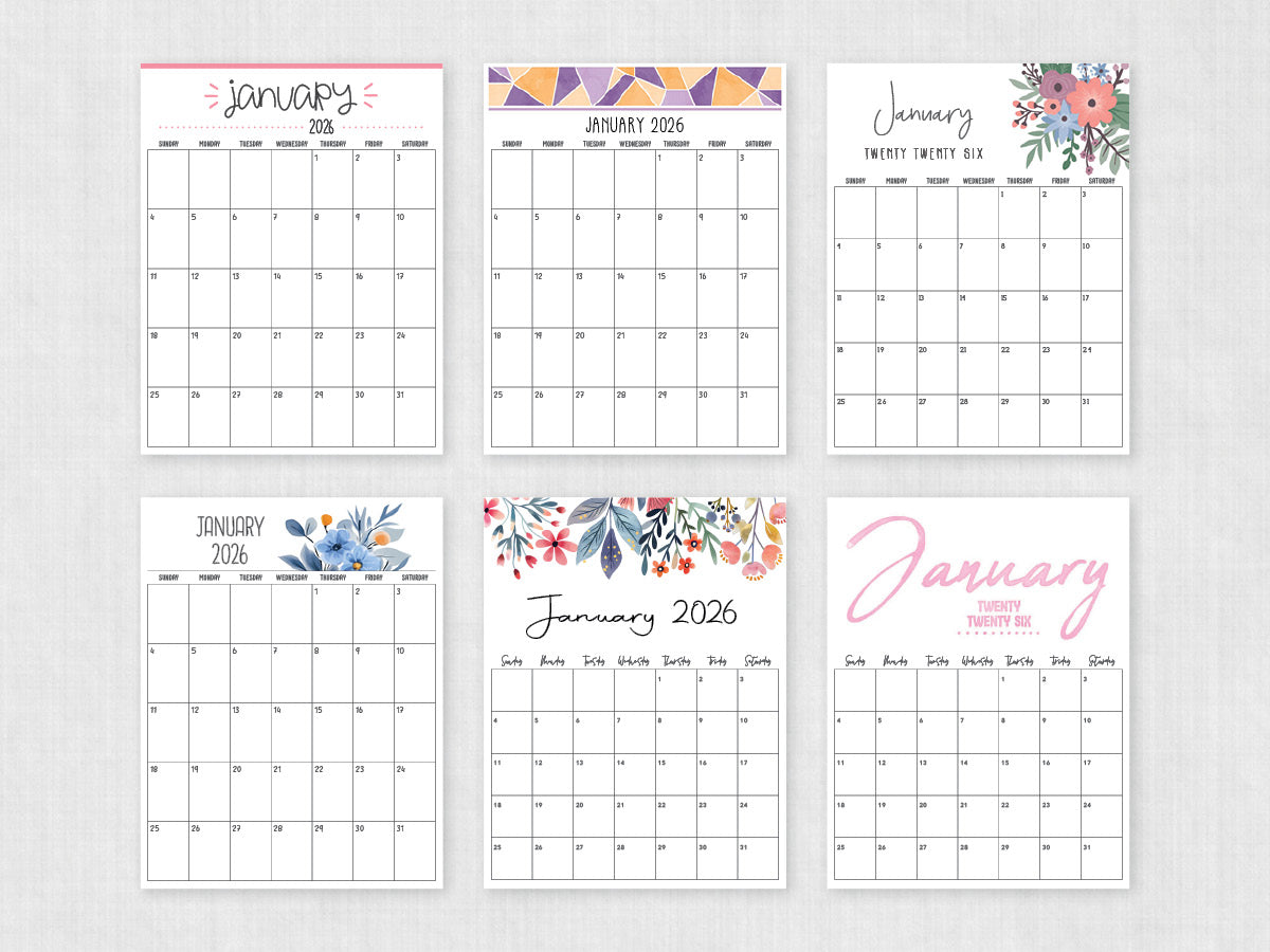 january 2026 printable calendar